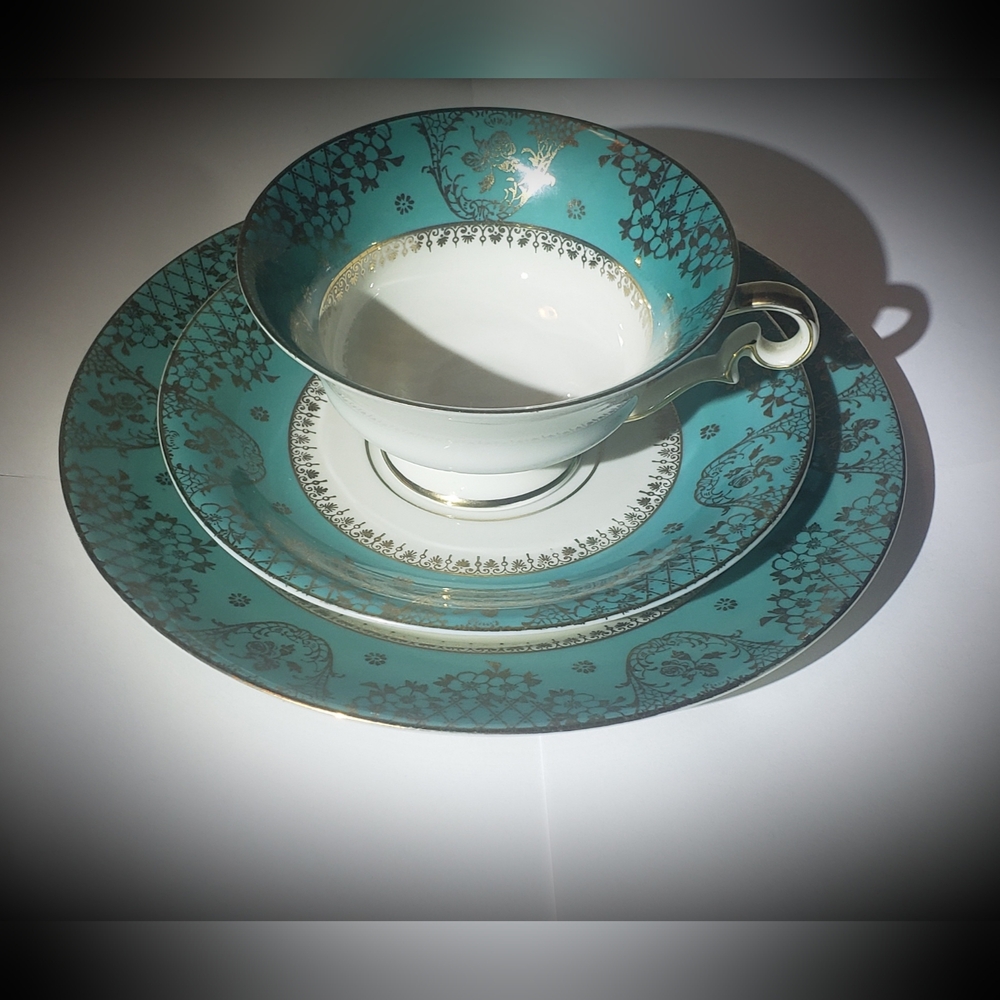 AL-KA Kunst Kronach 3 Pc Bavaria Trio Tea Cup, Saucer & Snack Plate